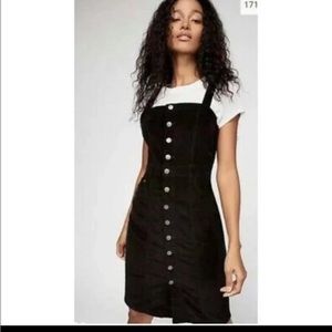 Free people overall dress corduroy black